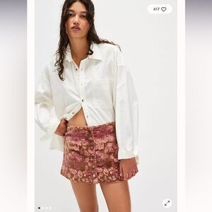 Free people After Party Printed Mini Skirt